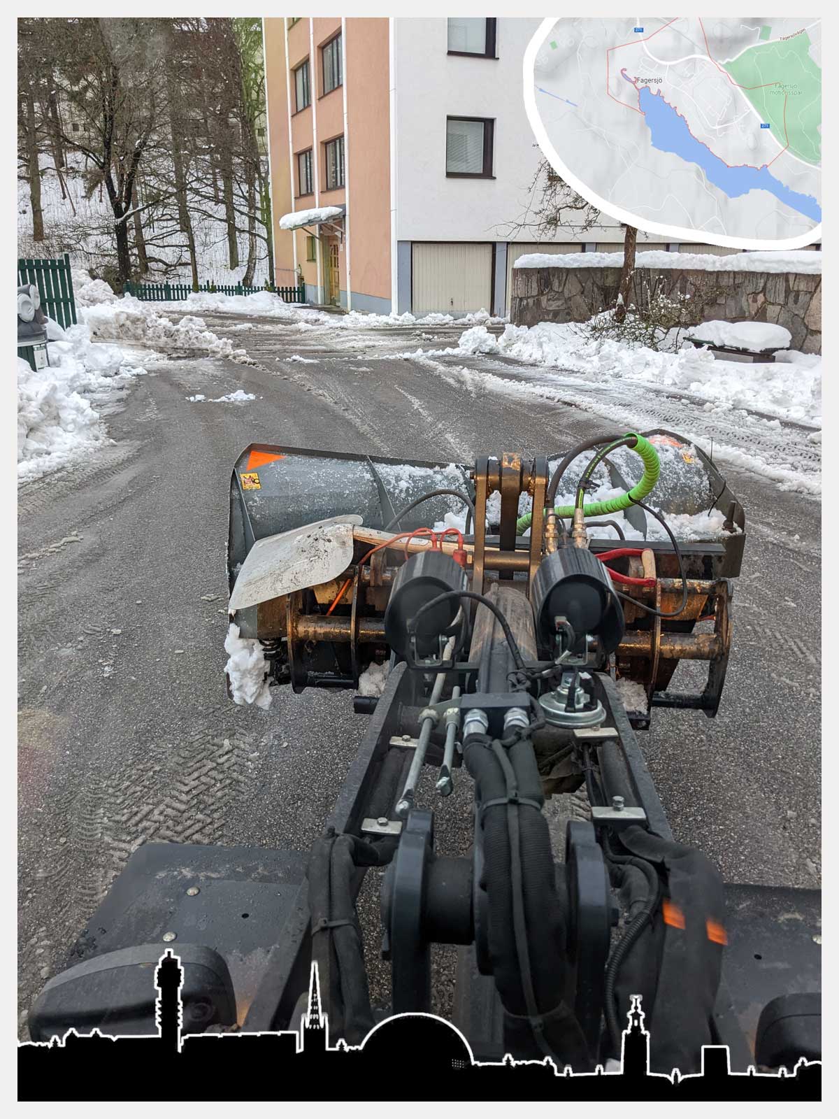 Snöröjning i Fagersö