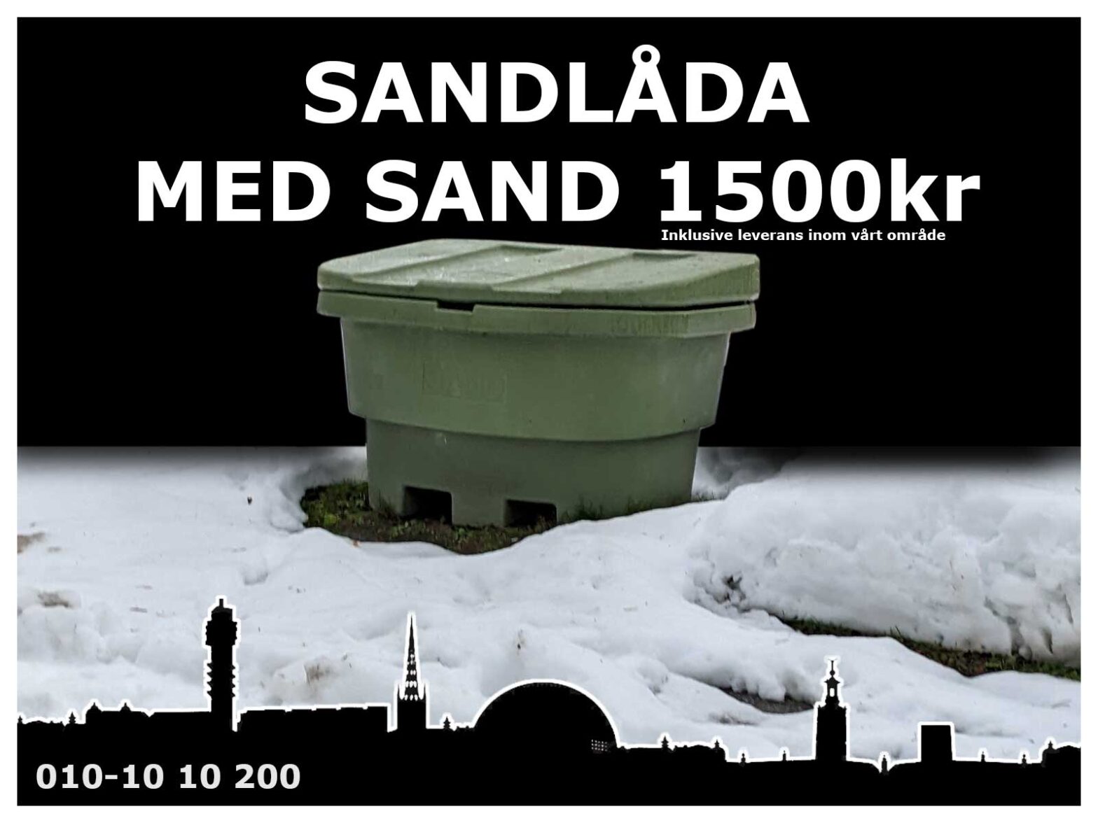 Sandbehållare för halkbekämpning
